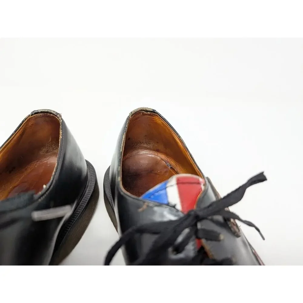Vintage Dr. Martens Oxford Shoes Union Jack British Flag England Men's Size 7.5
